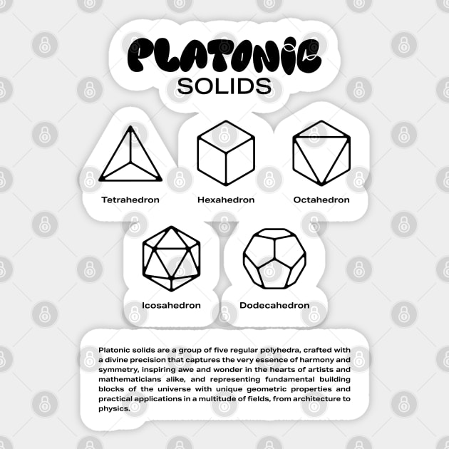 Platonic Solids - B Sticker by souloff